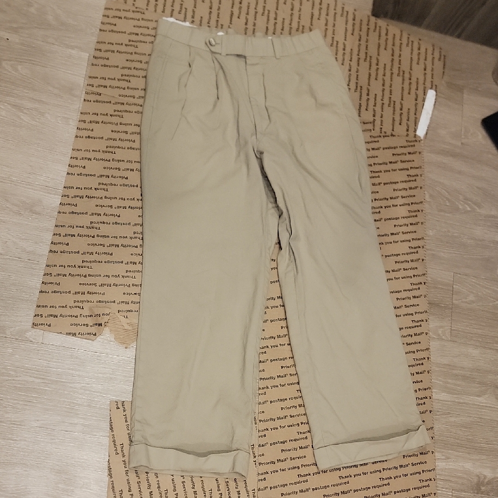 Aspen Leaf Classic Men's Khaki Chinos 100% Wool Made In Colorado